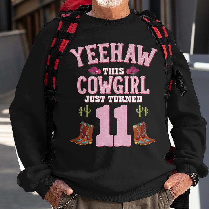 11Th Birthday Girls Cowgirl Yeehaw Western Themed Birthday Sweatshirt Gifts for Old Men
