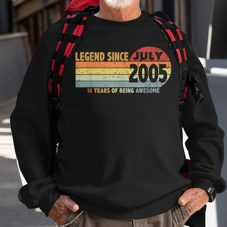 16Th Birthday Legend Since July 2005 Born In 2005 Decoration Sweatshirt Gifts for Old Men