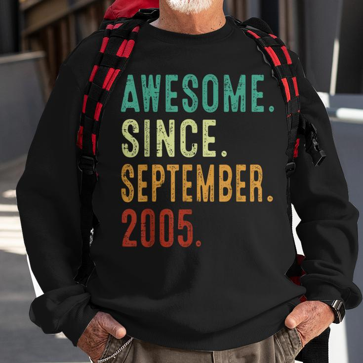 18 Year Old Awesome Since September 2005 18Th Birthday Sweatshirt Gifts for Old Men