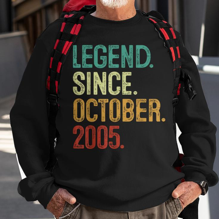18 Years Old Legend Since October 2005 18Th Birthday Sweatshirt Gifts for Old Men