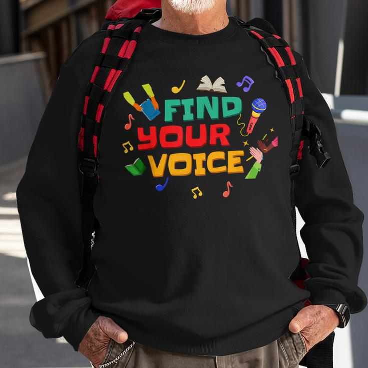 2023 Iread Summer Kids Reading Library Find Your Voice Sweatshirt Gifts for Old Men
