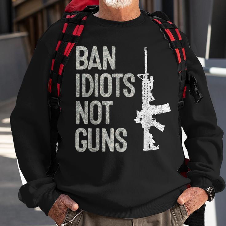 2A 2Nd Amendment 2A Pro-Gun Ar15 Ban Idiots Not Guns Sweatshirt Gifts for Old Men