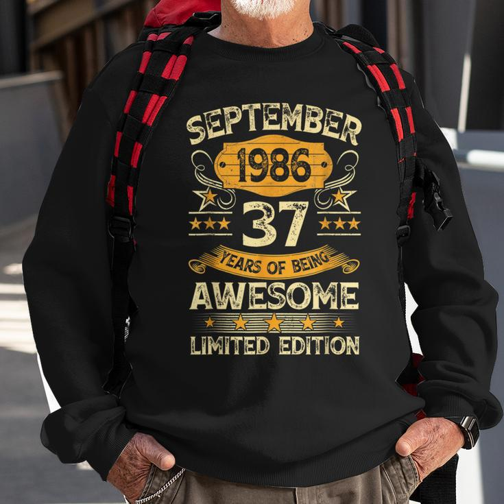 37 Years Old Vintage September 1986 37Th Birthday Sweatshirt Gifts for Old Men