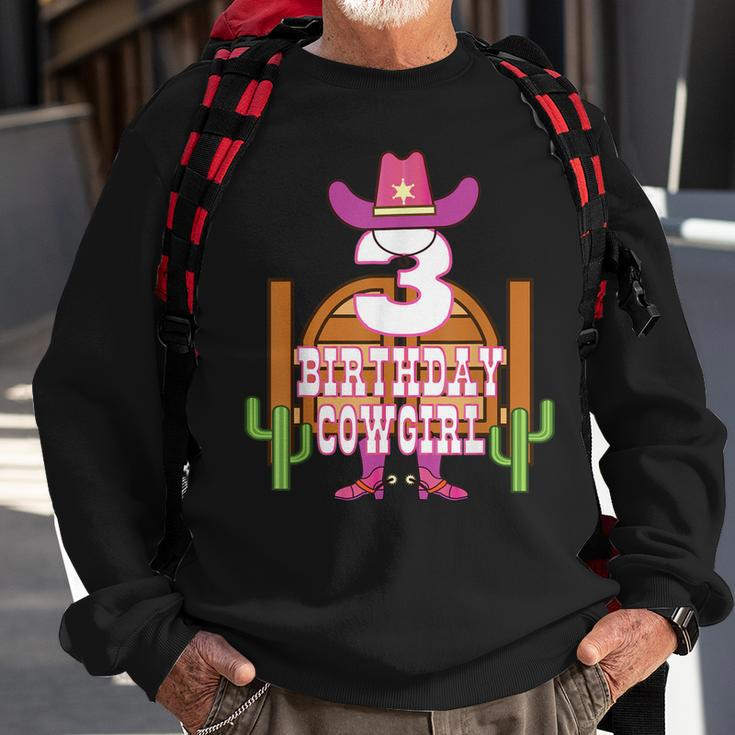 3Rd Birthday Cowgirl 3 Years Old Girl Rodeo Lover Party Sweatshirt Gifts for Old Men