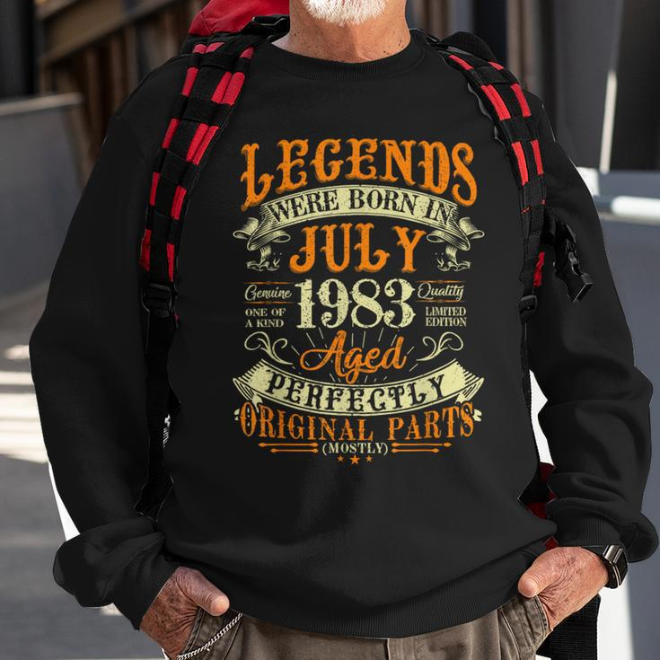 40Th Birthday Gift 40 Years Old Legends Born In July 1983 Sweatshirt Gifts for Old Men
