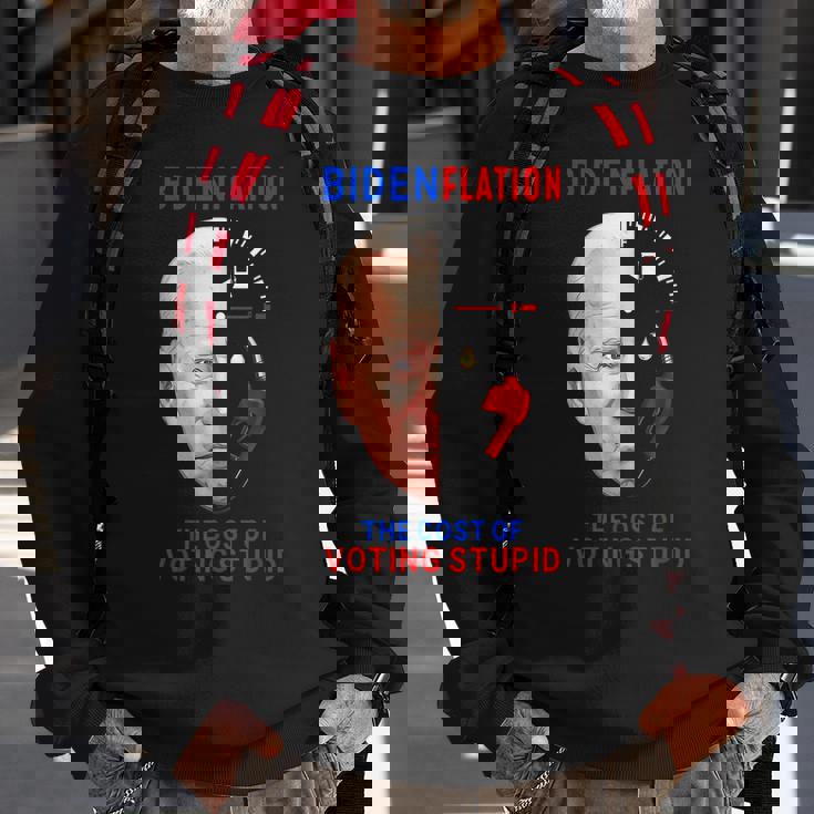 4Th July Bidenflation The Cost Of Voting Stupid Inflation Sweatshirt Gifts for Old Men