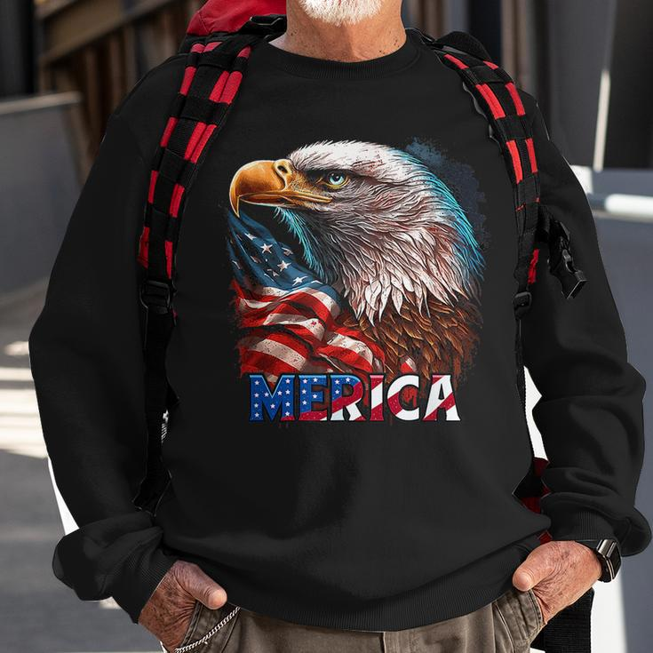4Th Of July Bald Eagle Mullet American Flag Patriotic 4Th Of Patriotic Funny Gifts Sweatshirt Gifts for Old Men