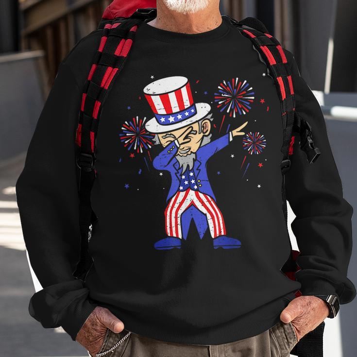 4Th Of July For Kids Funny Dabbing Uncle Sam Boys Men Sweatshirt Gifts for Old Men