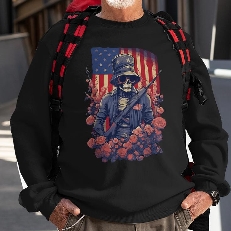 4Th Of July Men Boys Usa American Flag Independence Day Sweatshirt Gifts for Old Men