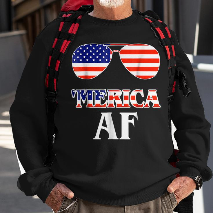 4Th Of July Patriotic Funny Merica Af Patriotic Funny Gifts Sweatshirt Gifts for Old Men