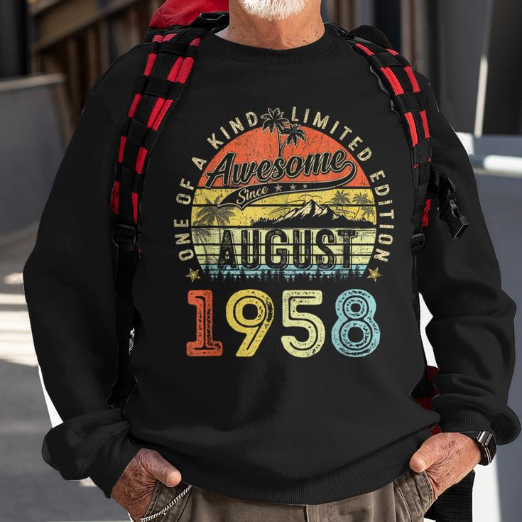 65 Year Old Awesome Since August 1958 65Th Birthday Sweatshirt Gifts for Old Men