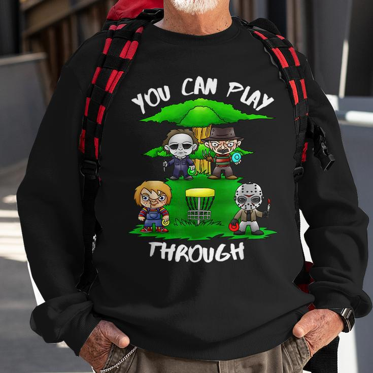 80'S Horror Characters You Can Play Through Disc Golf Horror Sweatshirt Gifts for Old Men