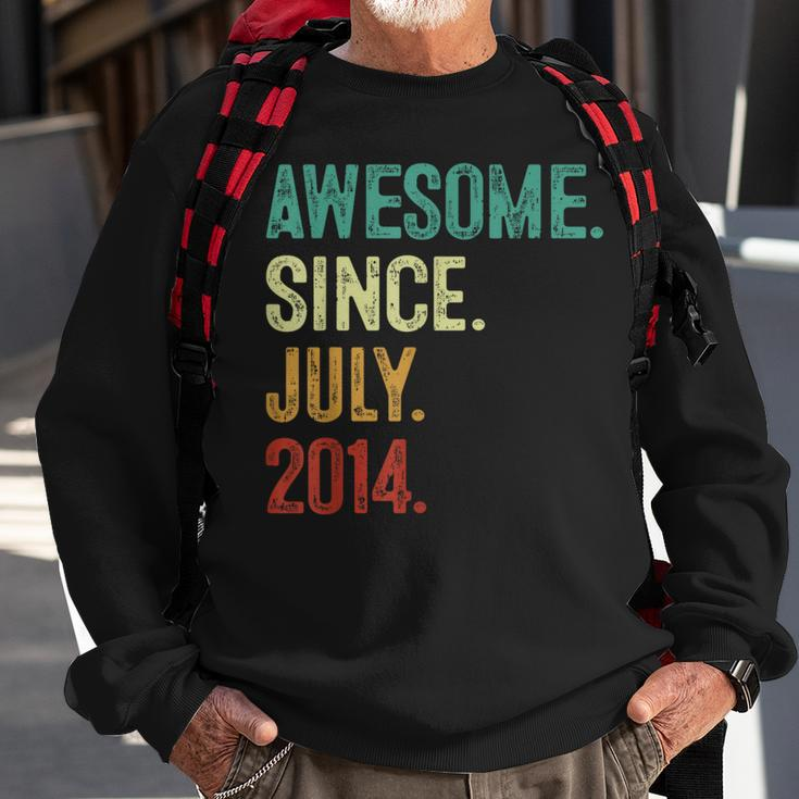 9 Year Old Awesome Since July 2014 9Th Birthday Sweatshirt Gifts for Old Men