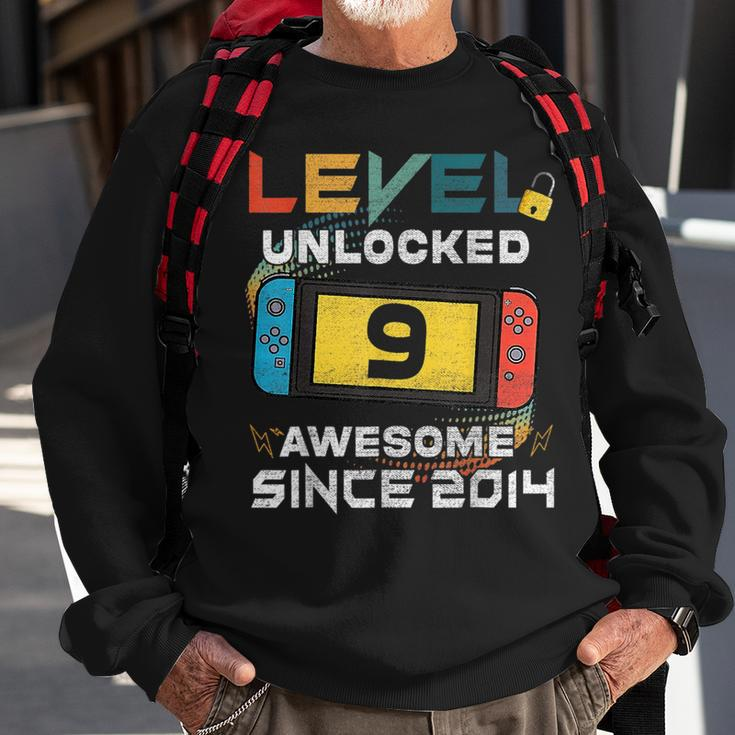 9Th Birthday Boy Level 9 Unlocked Awesome 2014 Video Gamer Sweatshirt Gifts for Old Men