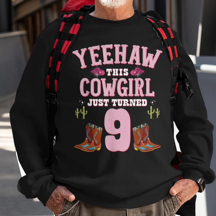 9Th Birthday Girls Cowgirl Yeehaw Western Themed Birthday Sweatshirt Gifts for Old Men