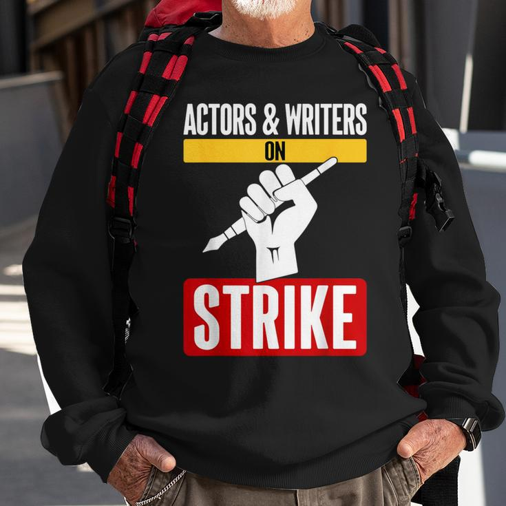 Actors And Writers On Strike Fair Wages I Stand With Wga Sweatshirt Gifts for Old Men