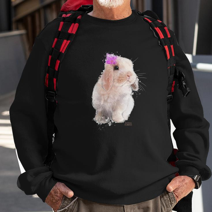 Adorable Rabbit Bunny Cute Drawing Art Illu Sweatshirt Gifts for Old Men