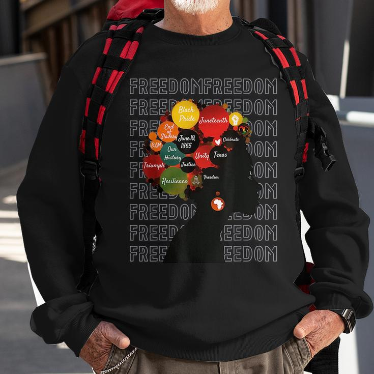 African American June 19Th Rooted In Freedom Sweatshirt Gifts for Old Men