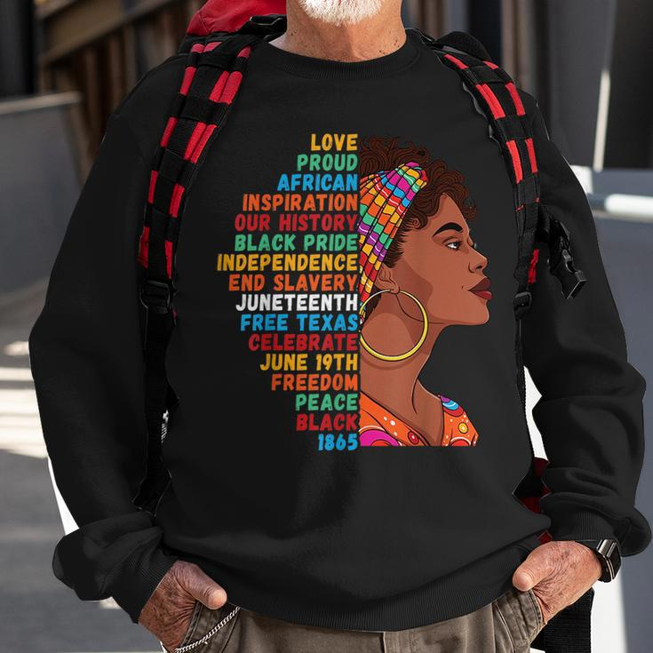 African Girl Junenth 19Th June 1865 - Black History Month Sweatshirt Gifts for Old Men