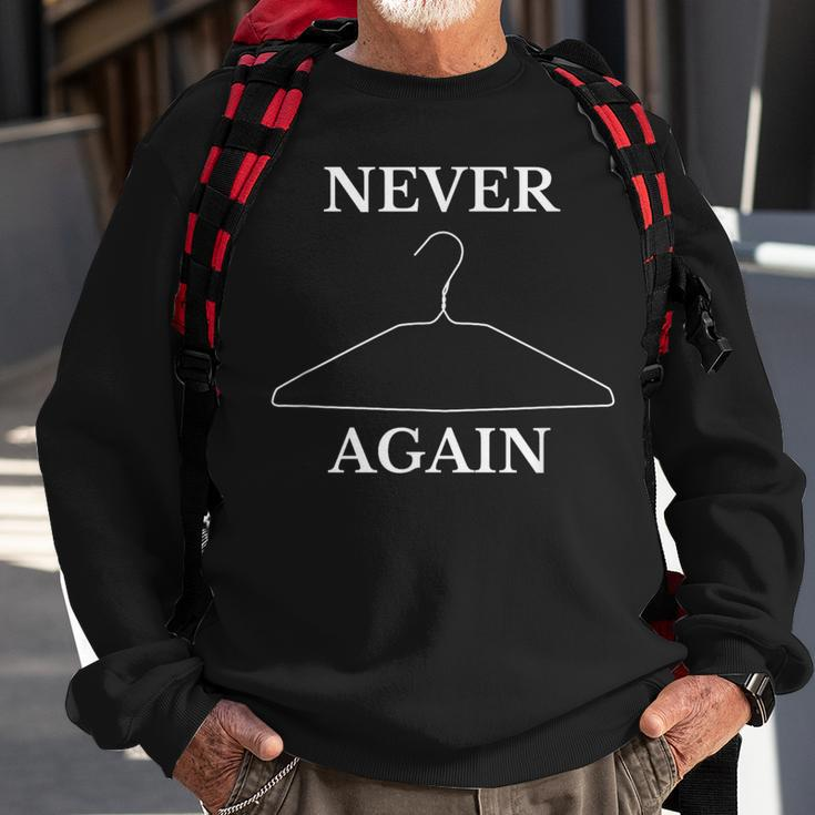 Never Again Metal Wire Clothes Hanger Sweatshirt Gifts for Old Men