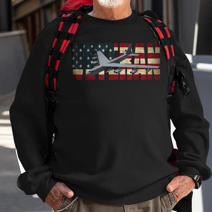 Air Force B52 Stratofortress Bomber American Flag Sweatshirt Gifts for Old Men