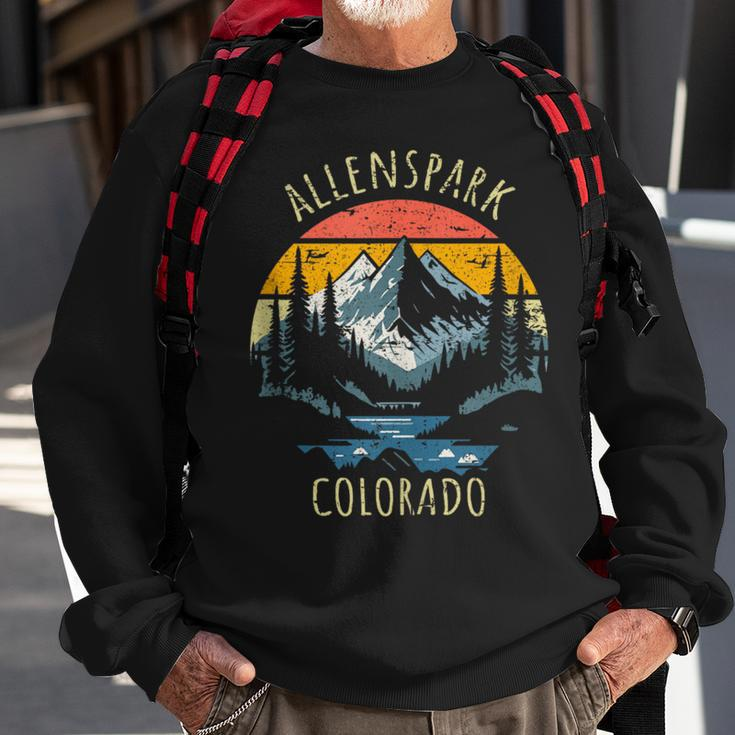 Allenspark Colorado Usa Retro Mountain Vintage Style Sweatshirt Gifts for Old Men