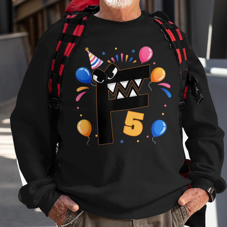 Alphabet Lore F 5 Years 5Th Birthday Boys Villain Letter Sweatshirt Gifts for Old Men