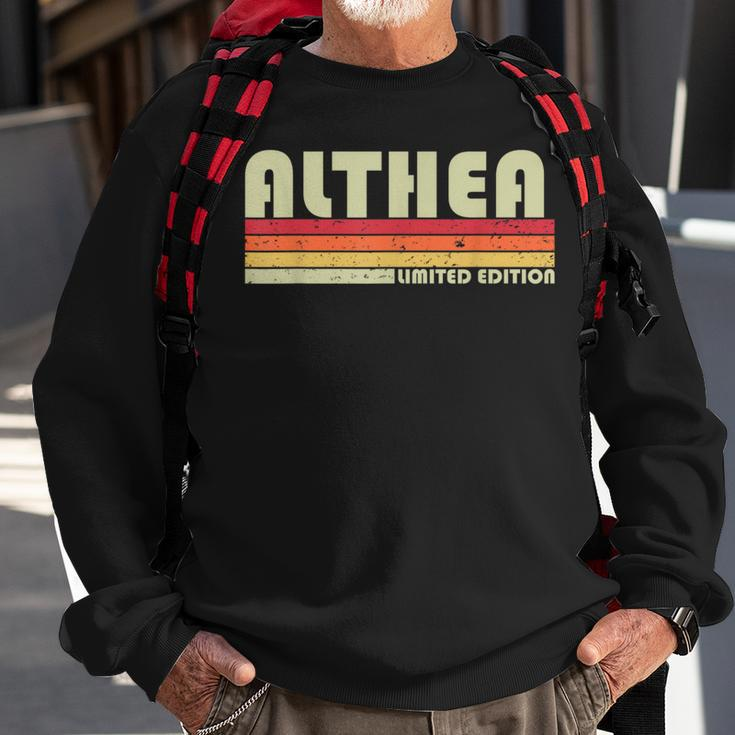 Althea Gift Name Personalized Retro Vintage 80S 90S Birthday 90S Vintage Designs Funny Gifts Sweatshirt Gifts for Old Men