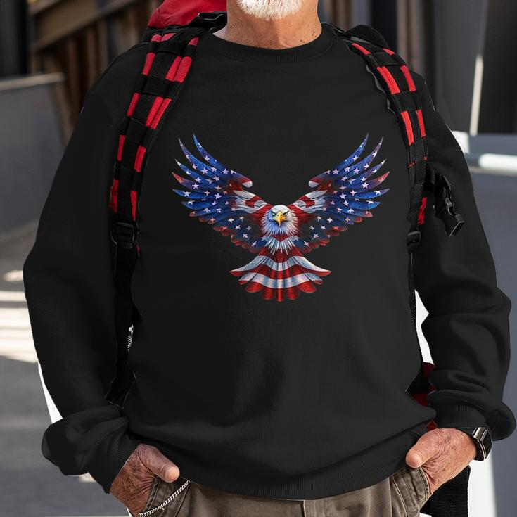 American Eagle Flag Usa 4Th Of July Sweatshirt Gifts for Old Men