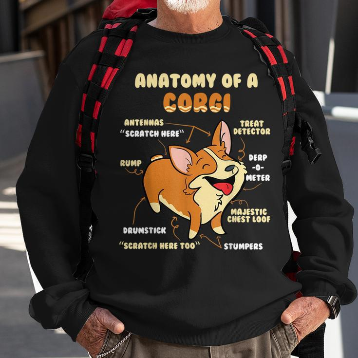 Anatomy Of A Corgi Pet Dog Lover Sweatshirt Gifts for Old Men