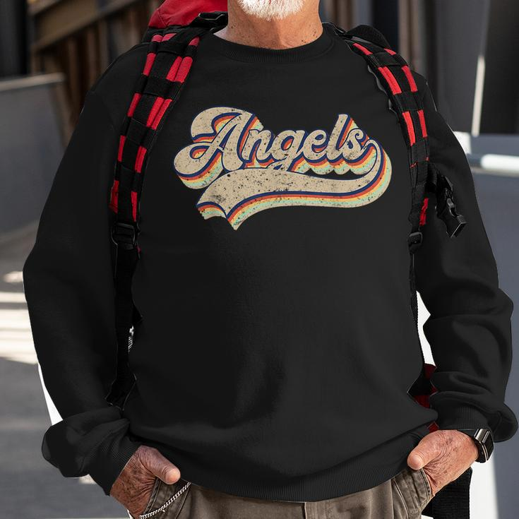 Angels Name Vintage Retro Baseball Lovers Baseball Fans Baseball Funny Gifts Sweatshirt Gifts for Old Men