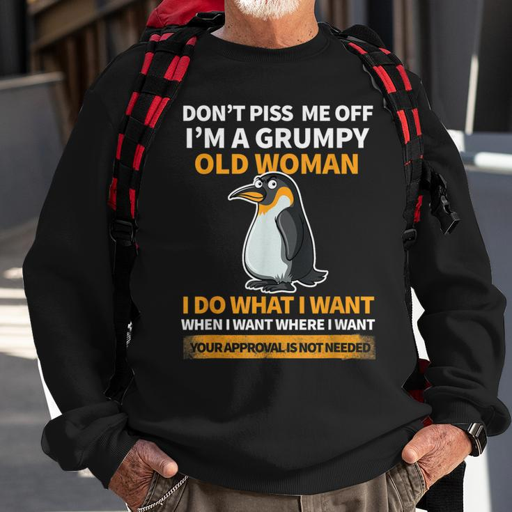 Angry Penguin Im A Grumpy Old Woman I Do What I Want Sweatshirt Gifts for Old Men