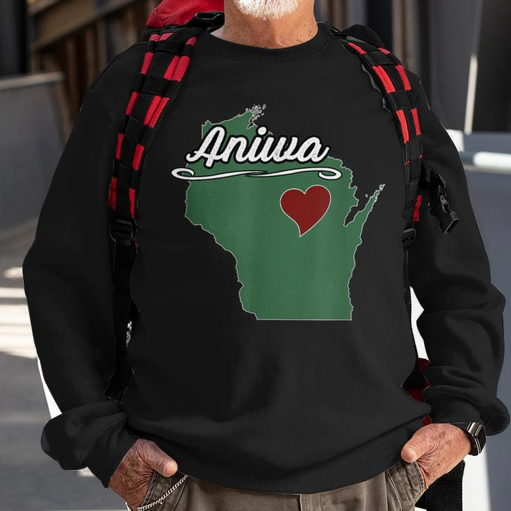 Aniwa Wisconsin Wi Usa City State Souvenir Sweatshirt Gifts for Old Men