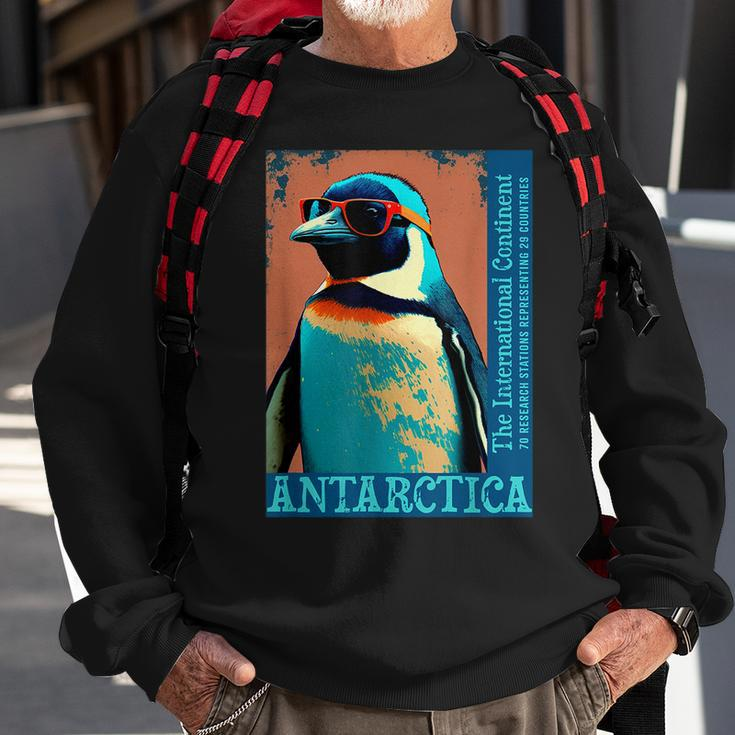 Antarctica Cute Cool Penguin Antarctic Research Souvenir Sweatshirt Gifts for Old Men