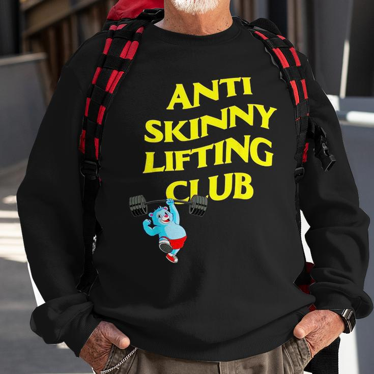 Anti Skinny Lifting Club Weightlifting Bodybuilding Fitness Sweatshirt Gifts for Old Men