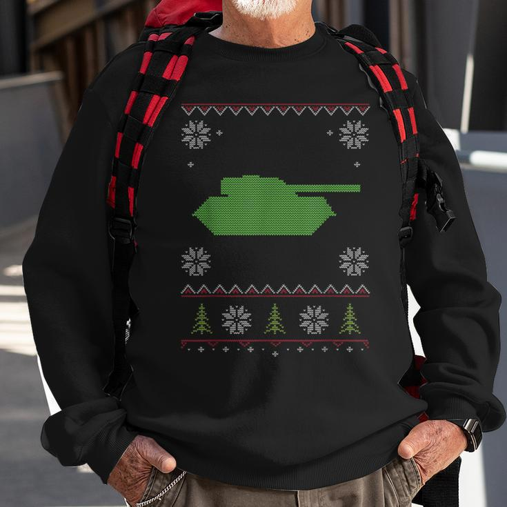 Army Tank Ugly Sweater Christmas Sweatshirt Gifts for Old Men