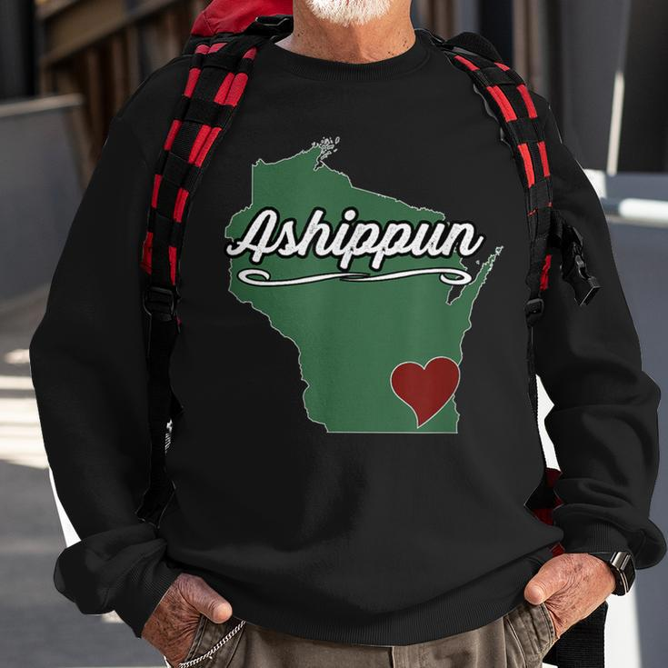 Ashippun Wisconsin Wi Usa City State Souvenir Sweatshirt Gifts for Old Men