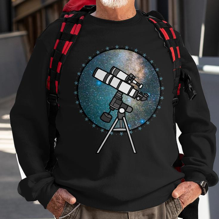 Astronomy Telescope Night Sky Observation Galaxy Sweatshirt Gifts for Old Men