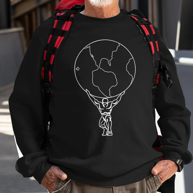 Atlas Greek Mythology Ancient Greece Graphic Sweatshirt Gifts for Old Men