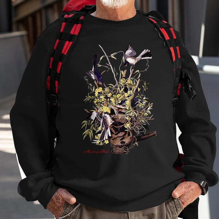 Audubon Mocking Bird North American Birds Education Nature Sweatshirt Gifts for Old Men