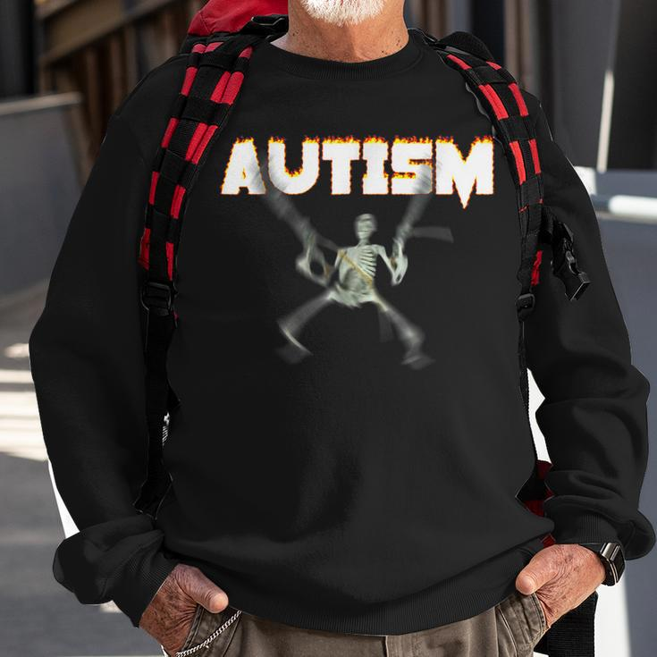 Autism Skeleton Meme Sweatshirt Gifts for Old Men