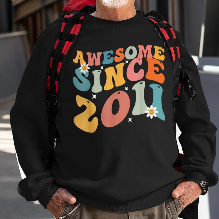 Awesome Since 2011 12Th Birthday Retro Born In 2011 Sweatshirt Gifts for Old Men