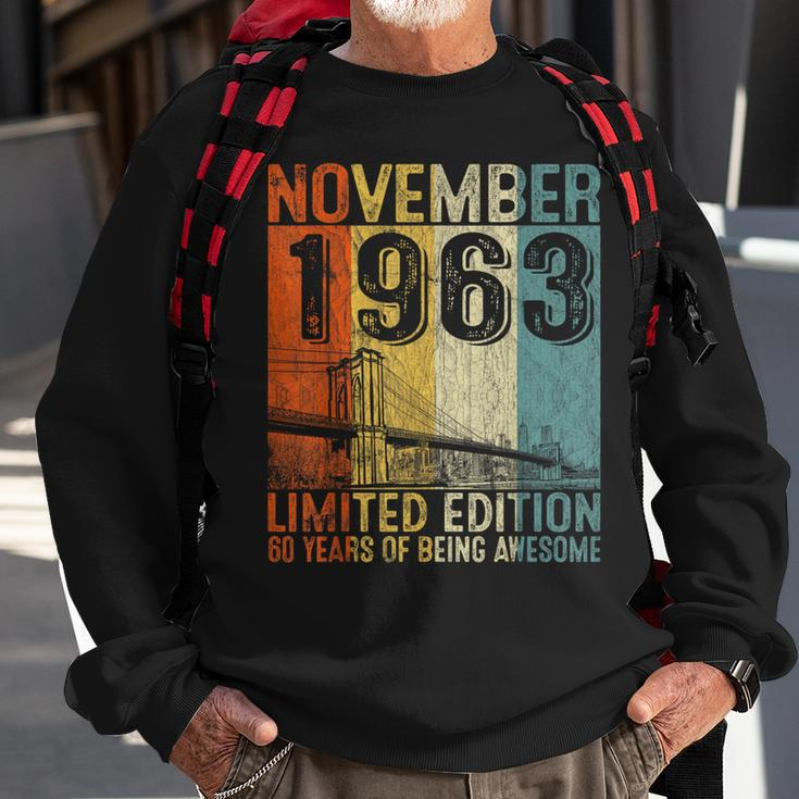 Awesome Since November 1963 Vintage 60Th Birthday Men Sweatshirt Gifts for Old Men