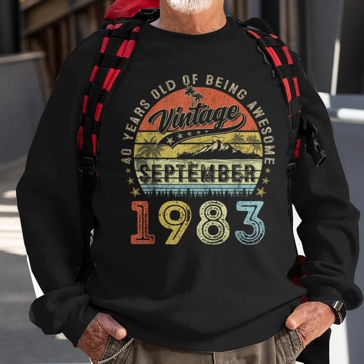 Awesome Since September 1983 Vintage 40Th Birthday Sweatshirt Gifts for Old Men