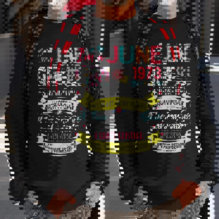 Awesome Since 1973 48Th Birthday Im A June Girl 1973 Sweatshirt Gifts for Old Men