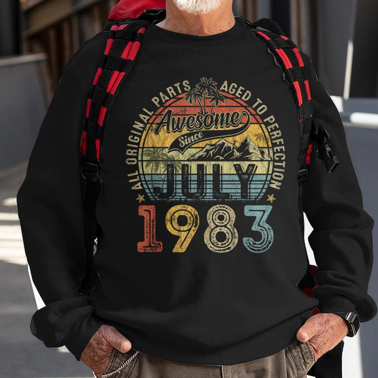 Awesome Since July 1983 Vintage Gifts Men 40Th Birthday 40Th Birthday Funny Gifts Sweatshirt Gifts for Old Men