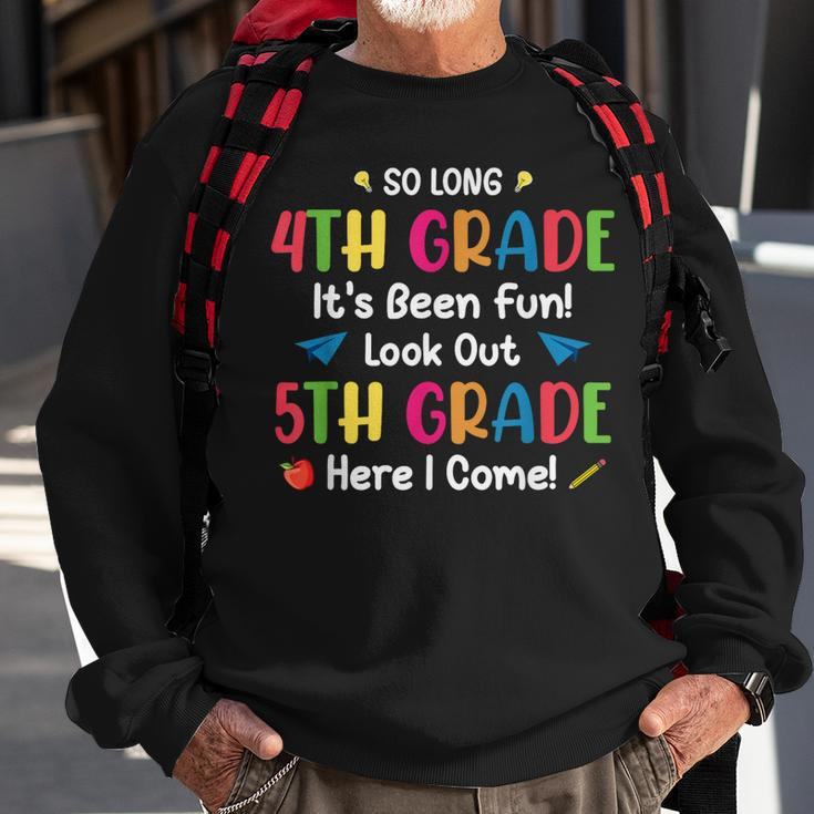Back To School Funny So Long 4Th Grade 5Th Grade Here I Come Sweatshirt Gifts for Old Men