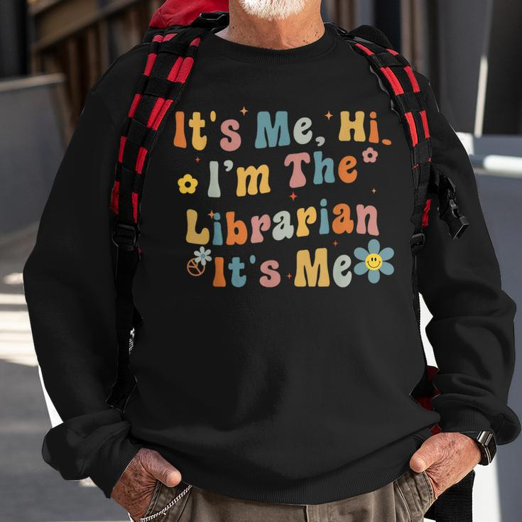 Back To School Its Me Hi Im The Librarian Summer Reading Sweatshirt Gifts for Old Men