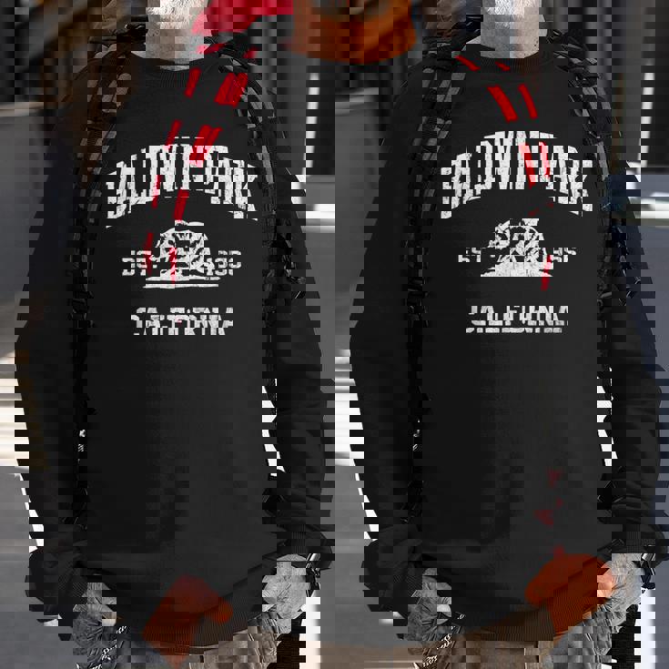 Baldwin Park California Ca Vintage State Athletic Style Sweatshirt Gifts for Old Men