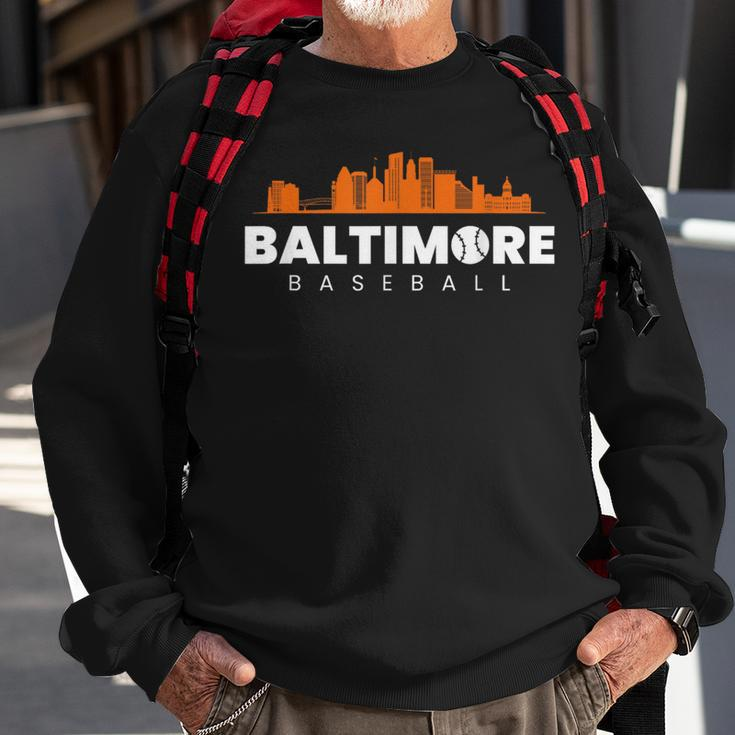 Baltimore Baseball Vintage Minimalist Retro Baseball Lover Sweatshirt Gifts for Old Men
